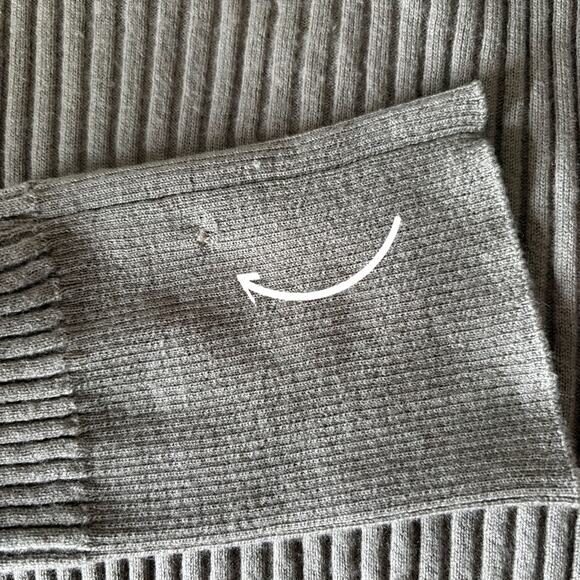 MASION MARGIELA 100% Wool Ribbed Knit Sweater in Khaki Gray Size XL - Picture 11 of 14